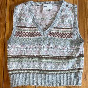 Knit Patterned Sweater Vest